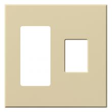  VWP-2RC-IV - VAREO WALLPLATE 2GNG RECEPT/ CONT IVORY