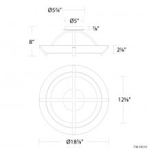  FM-54519-AB - Copa Flush Mount Light