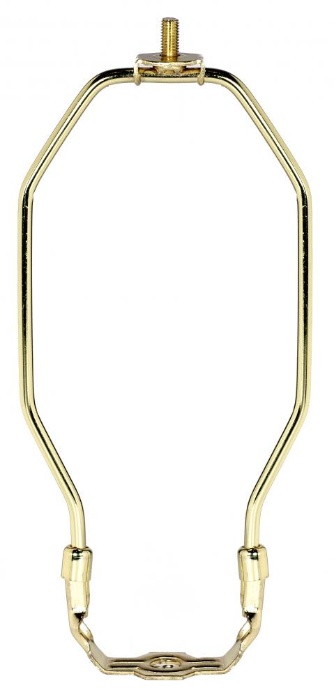 Heavy Duty Harp; Polished Brass Finish; 8" Height; 1/8 IP Saddle; 1/4-27 Thread; 125 Carton