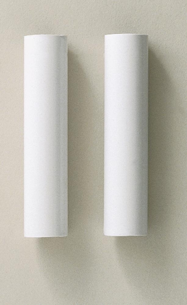 2 Plastic Candle Covers; White Plastic; 4" Height