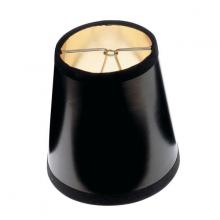 Satco Products Inc. 90/1274 - Clip On Shade; Black Round With Gold Interior; 3" Top; 4" Bottom; 4" Side
