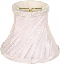 Satco Products Inc. 90/2366 - Clip On Shade; White Swirl Folded Pleat; 3" Top; 5" Bottom; 4" Side