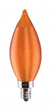  S11305 - 2 Watt CA11 LED; Satin Spun Amber; Candelabra base; 2100K; 120 Volt; Carded