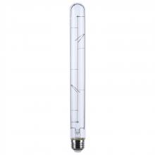  S11523 - 6 Watt LED; Reminiscent; Flex Gray Straight Filament; T9; Medium Base; 2700K CCT; Clear; 120 Volt