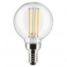  S21204 - 4 Watt G16.5 LED; Clear; Candelabra base; 90 CRI; 2700K; 120 Volt