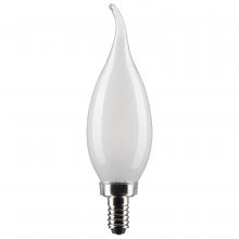  S21302 - 4 Watt CA10 LED; Frost; Candelabra base; 90 CRI; 4000K; 120 Volt