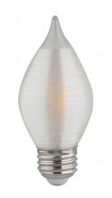  S22713 - 4 Watt C15 LED; Satin Spun; Clear; Medium base; 2700K; 300 Lumens; 120 Volt; Carded