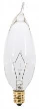  S3274 - 25 Watt CA8 Incandescent; Clear; 1500 Average rated hours; 210 Lumens; Candelabra base; 120 Volt