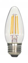 Satco Products Inc. S9567 - 2.5 Watt B10 LED; Clear; Medium base; 2700K; 250 Lumens; 120 Volt