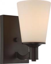 Nuvo 60/5921 - Laguna - 1 Light Vanity with White Glass - Forest Bronze Finish