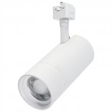 Nuvo TH5041 - 30 Watt LED Track Head; J-Style; 20 to 50 Degree Adjustable Beam Spread; CCT Selectable; Matte White