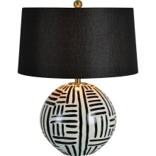 Renwil LPT1160 - Milka 24.5" Length Table Lamp, Cream and Black
