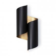  15-1157BLK - Regina Andrew Folio Sconce (Black and Gold)