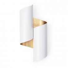  15-1157WT - Regina Andrew Folio Sconce (White and Gold)