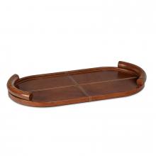  20-1609TAN - Regina Andrew Forte Leather Tray Oval (Cognac)