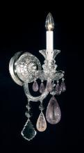  5501AM - Hamilton Rock Crystal 1 Light 120V Wall Sconce in Polished Silver with Amethyst/Rose/Clear Rock Cr