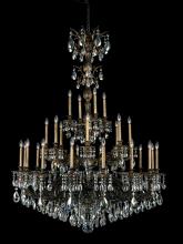  5688-22H - Milano 28 Light 120V Chandelier in Heirloom Gold with Clear Heritage Handcut Crystal