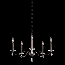  MD1005N-06H - Modique 5 Light 120V Chandelier in White with Clear Heritage Handcut Crystal