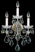 Schonbek 1870 3652-49H - New Orleans 3 Light 120V Wall Sconce in Black Pearl with Heritage Handcut Crystal