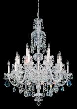  6860-211H - Olde World 25 Light 120V Chandelier in Aurelia with Clear Heritage Handcut Crystal