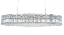  6680R - Plaza 9 Light 120V Pendant in Polished Stainless Steel with Clear Radiance Crystal