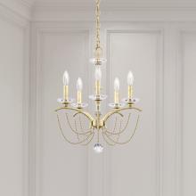  BC7105N-06O - Priscilla 5 Light 120V Chandelier in White with Clear Optic Crystal