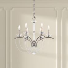  BC7106N-06O - Priscilla 6 Light 120V Chandelier in White with Clear Optic Crystal