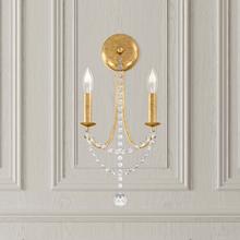  RJ1002N-76H - Verdana 2 Light Wall Sconce In Heirloom Bronze With Clear Heritage Crystal