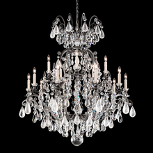  3573-22CL - Renaissance Rock Crystal 16 Light 120V Chandelier in Heirloom Gold with Clear Crystal and Rock Cry