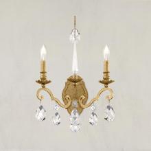  RN3861N-22H - Renaissance Nouveau 2 Light 120V Wall Sconce in Heirloom Gold with Heritage Handcut Crystal