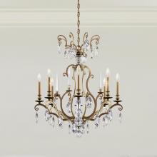  RN3871N-51H - Renaissance Nouveau 8 Light 120V Chandelier in Black with Heritage Handcut Crystal