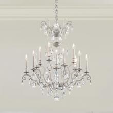  RN3872N-51H - Renaissance Nouveau 12 Light 120V Chandelier in Black with Heritage Handcut Crystal