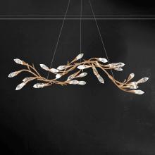  S2456-32OH - Secret Garden 56in LED 3500K 120V-277V Linear Pendant in French Lace with Optic Haze Quartz