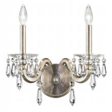  S7602N-22R - Napoli 2 Light 120V Wall Sconce in Heirloom Gold with Clear Radiance Crystal