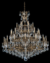  6967-22S - Sophia 35 Light 120V Chandelier in Heirloom Gold with Clear Crystals from Swarovski