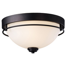 Canarm IFM421A15ORB - Somerset, IFM421A15ORB, 3 Lt Flush Mount, Flat Opal Glass, 60W Type A, 15 IN W x 8 IN H