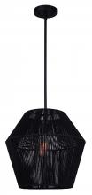  IPL727B01BK - RYA, IPL727B01BK, MBK Color, 1 Lt Rod Pendant, 60W Type A, 15" W x 16.5 - 64.5" H