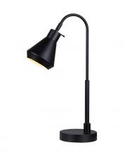 Canarm ITL1020A21BK - BYCK, ITL1020A21BK, MBK Color, 1 Lt Table Lamp, 40W Type A, On-Off on Cord