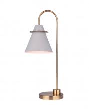 Canarm ITL1076A22MGG - TALIA, ITL1076A22MGG, GD + Matte Grey Color, 1 Lt Table Lamp, 40W Type A