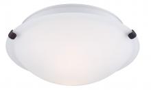  IFM161213 - Fmount, 12" 2 Bulb Clip Flushmount, Alabaster Glass, 60W Type A