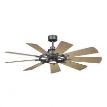 Kichler 300260AVI - 60" Gentry 9 Blade Indoor Ceiling Fan with Etched Cased Opal Glass