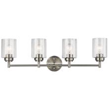 Kichler 45887NI - Winslow 30" 4 Light Vanity Light with Clear Seeded Glass in Brushed Nickel