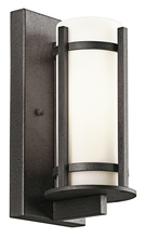 Kichler 49119AVI - Camden 11" 1 Light Outdoor Wall Light with Opal Etched Glass in Anvil Iron