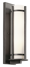 Kichler 49120AVI - Camden 19.5" 2 Light Outdoor Wall Light with Opal Etched Glass in Anvil Iron