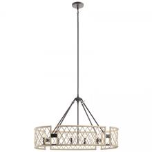 Kichler 52078WWW - Oana™ 6 Light Oval Chandelier White Washed Wood