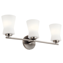Kichler 55117CLP - Brianne™ 24.5" 3 Light Vanity Light with Satin Etched Cased Opal Glass Classic Pewter