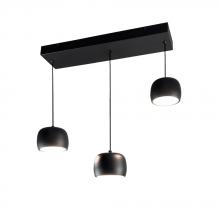  AC6783BK - Onyx Collection Integrated LED 3-Light Pendant, Black