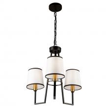 Artcraft SC13343BK - Coco 3 Light Chandelier Black and Gold