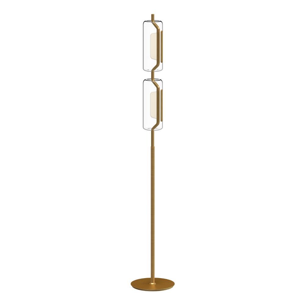 Hilo 63-in Brushed Gold LED Floor Lamp