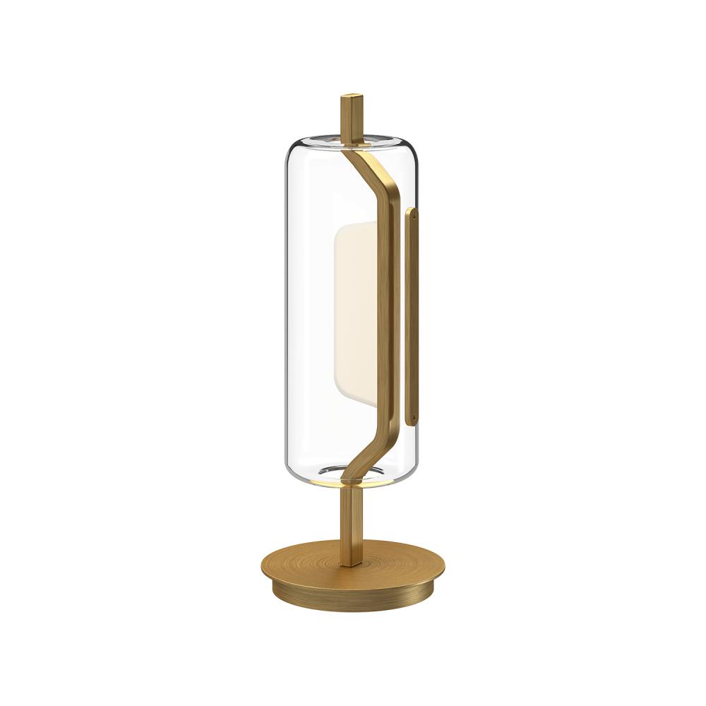 Hilo 18-in Brushed Gold LED Table Lamp